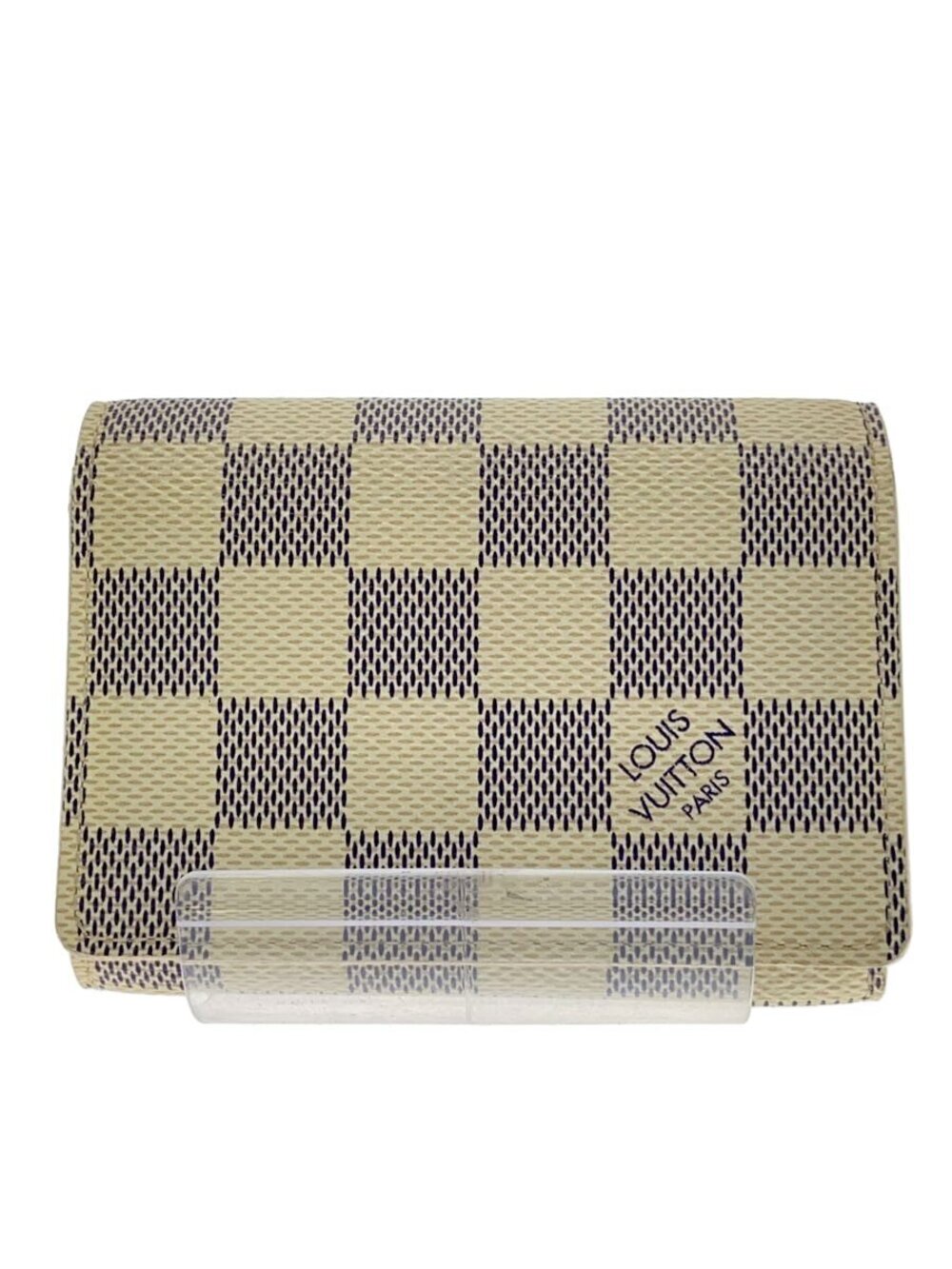 LOUIS VUITTON Envelope Wallet Carte de Visite Damier Azur White White